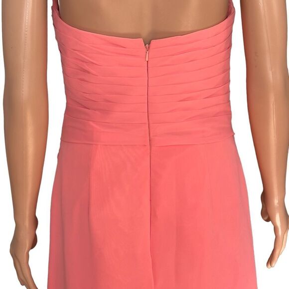 MORI LEE by Madeline Gardner Strapless Coral Gown Size 8 - Picture 8 of 14